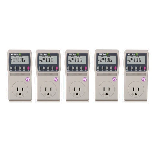 P3 International P4460 Kill A Watt EZ Electricity Usage Monitor (Pack 5)