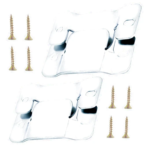 Merrian Living Sectional Couch Connector, Sofa Interlocking Connector, 4 Pcs Pack, Couch Replacement Parts, Flush Mount Bracket with Screws.