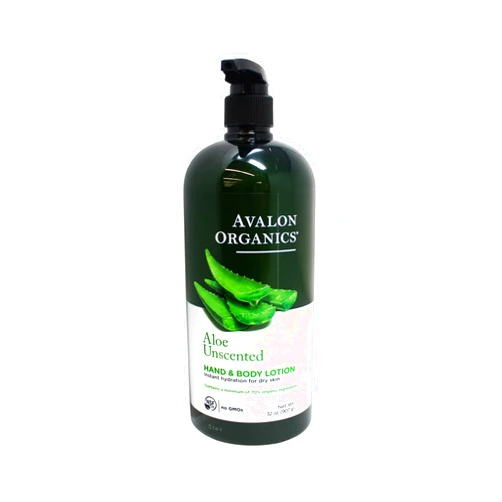 Avalon Organics Hand & Body Lotion for Dry Skin Aloe Unscented, 32 OZ