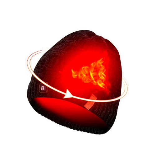 ARRIS Heated Beanie Hat with 3 Heating, Soft Knit Electric WinteHat for Skiing Hunting