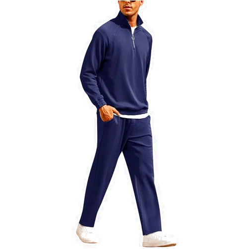 COOFANDY Men's Tracksuit 2 Piece Relaxed Fit Half-zip Sweatsuits Athletic Running Jogging Suit Sets