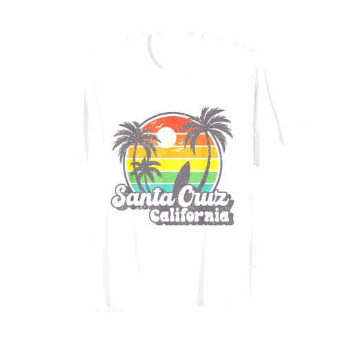Santa Cruz California Gifts Apparel & Souvenirs Retro Vintage Surfing & Skateboard Graphic Design Santa Cruz T-Shirt
