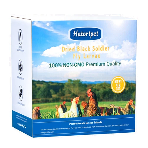 Hatortpet Dried Black Soldier Fly Larvae 5LB-Pure Natural Non-GMO BSF Larvae for Chickens-More Calcium Than Mealworms High-Protein Chickens Treats for Layer Hens Wild Birds Ducks