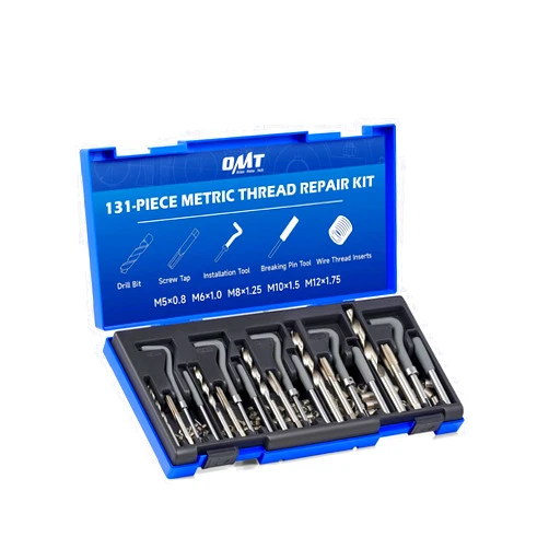 Orion Motor Tech Thread Repair Kit, 131pc Metric Helicoil Repair Kit with HSS Drill Bits Thread Inserts Taps Breakoff Installation Tools, Portable Rethreading Tool Kit in M5 M6 M8 M10 M12 Sizes