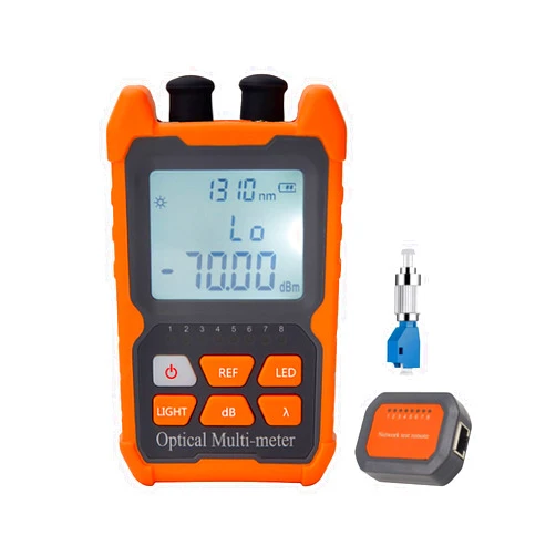 Fyboptwu 4 in 1 Function Fiber Optic Tester Portable Optical Power Meter (FC/SC/ST) & VFL 2mw Visual Fault Locator & LED, OPM & VFL, Range: (-70) dBm ~ (+6) dBm, 1pc