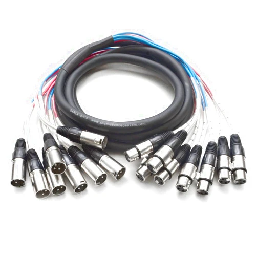 Seismic Audio Speakers 8 Channel XLR Snake Cables, Pro Audio Snake Cables, 10 Foot, Multiple Colored Coded Cables