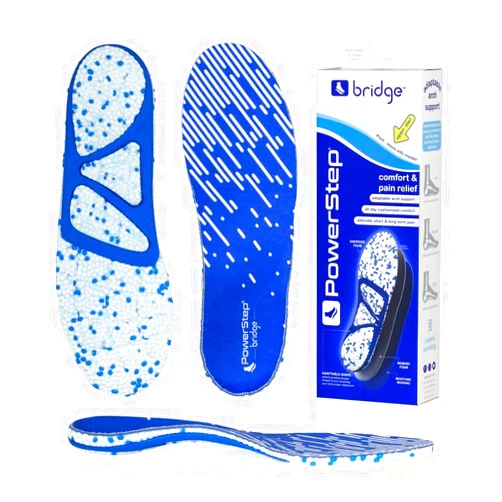 PowerStep Bridge- Flexible Arch Insoles, Comfort Memory Foam Insert, Plantar Fasciitis Pain Relief, Adaptable Arch Support Neutral