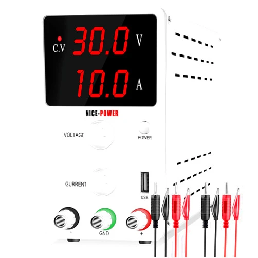 NICE-POWER DC Power Supply Adjustable Variable 3Digital LED Display Adjustable Regulated Switching Power Supply Digital (30V 10A)