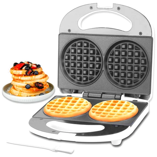 SugarWhisk Double Mini Waffle Maker Machine, Chaffle Maker, Waflera Electrica, Small Waffle Iron for Waffles, Keto Chaffles, Hash Browns, Cookies, 4 Inch