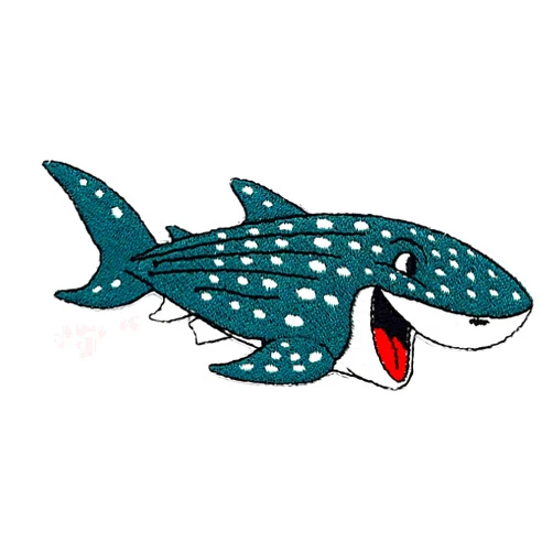 The Trucker501 Cartoon Patches Green Shark Whale Ocean Fish Animal Cartoon Kids Patch Craft Embroidered Patches for Bags Jacket Iron on Clothes Jeans Kids Appliques Badge