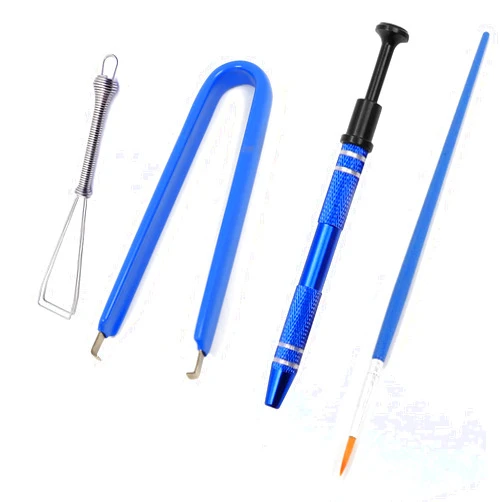 Byhoo Keyboard Lube Switch Puller Kits 4PCS Lube Station Keycap Puller Remover Mechanical Keyboard Key Switch Stem Holder Compatible Gateron Kailh MX Switches Keyboard Cleaner Clean Kits 4 Prong Tool Puller