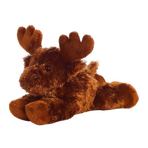 Aurora® Adorable Mini Flopsie™ Maxamoose™ Stuffed Animal - Mini Companions Ready for Playful Adventures - for Kids All Ages, Toddlers, Adults, and Families - Brown 8 Inches