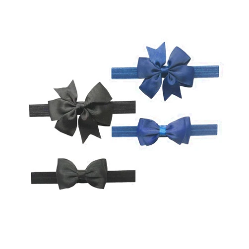 JustMyDress 2pc/Set Baby Girls Grosgrain Ribbon Hairband Set Ribbon Bows Hair Tie Headband JB10