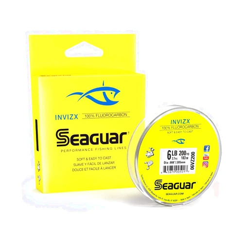 Seaguar InvizX 100% Fluorocarbon Main Line 8Lb 200Yds