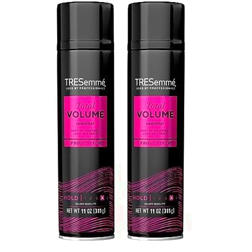 Dorzu TRESemmé Total Volume Hairspray for 24-Hour Frizz Control with Pro Lock Tech 11 oz (Pack of 2)