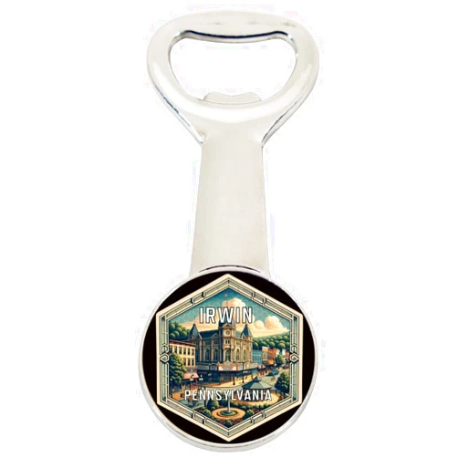 R and R Imports Irwin Pennsylvania Travel Destination Souvenir Magnetic Bottle Opener