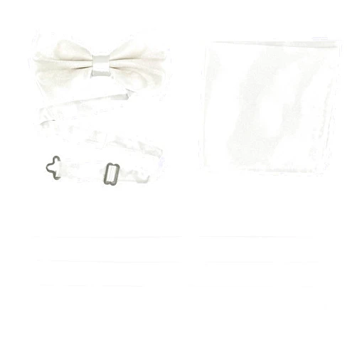 ZUKIY Men's Formal Cummerbund, Bow Tie, and Pocket Square Set