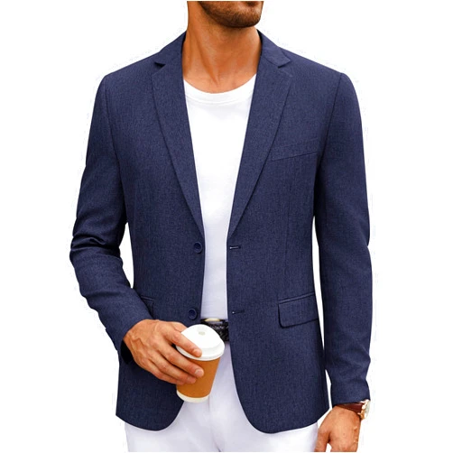 COOFANDY Men's Casual Blazer Lightweight Unlined Sport Coat Regular Fit Two Button Suit Jacket