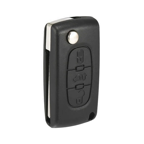 X AUTOHAUX 3 Key Buttons Remote Control Car Fob Key Case Shell Replacement Black for Peugeot Partner for Citroen Berlingo Dispatch