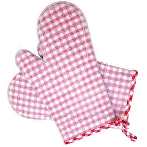 Ebru Silicone Oven Mitts Set of 2 Transparent Clear Silicone Shell with Printing Cotton Quilted Lining, Machine Washable, Heat Resistant Kitchen Oven Gloves for Cooking and BBQ Baking,