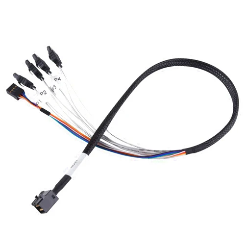 SilverStone Technology CPS05 SFF-8643 to SATA7-Pin with Sideband Mini SAS HD Cable, SST-CPS05