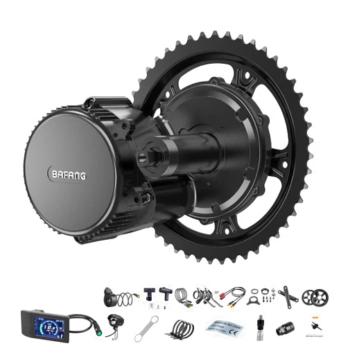 BAFANG BBS02 48V 750W Mid Drive Kits Mid Motor Ebike Conversion Kits with Chainring Wheel and LCD Display(No Battery)