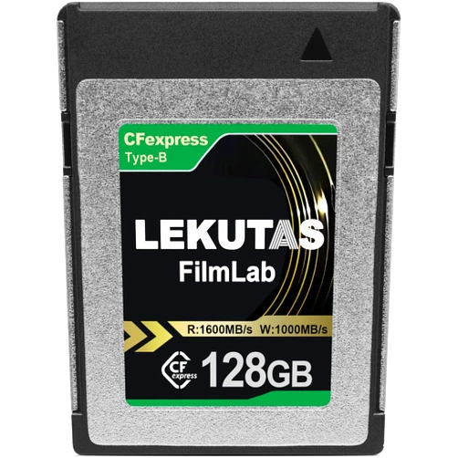 Lekutas 128GB CFexpress Type B Memory Card, R1600MB/s W1000MB/s CFX xqd Cards Type B for Cameras 8K RAW, Compatible with Nikon Z6/Z7/D6, Canon EOS-1DXMark III/EOS-R5, Panasonic S1/S1R, DJI Ronin 4D