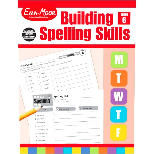 By Evan-Moor Educational Publishers (Author) Evan-Moor Building Spelling Skills, Grade 6 - Homeschooling & Classroom Resource Workbook, Reproducible Worksheets, Teaching Edition, Spelling Strategies, Reading and Writing Skills