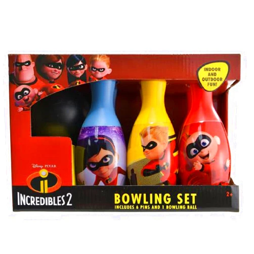 Disney Marvel Bowling Set in Display Box 6 Pins and Bowling Ball for Kids