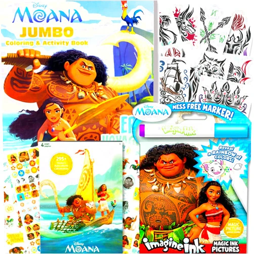 Disney Moana Coloring & Activity Book with Moana Stickers, Imagine Ink and More