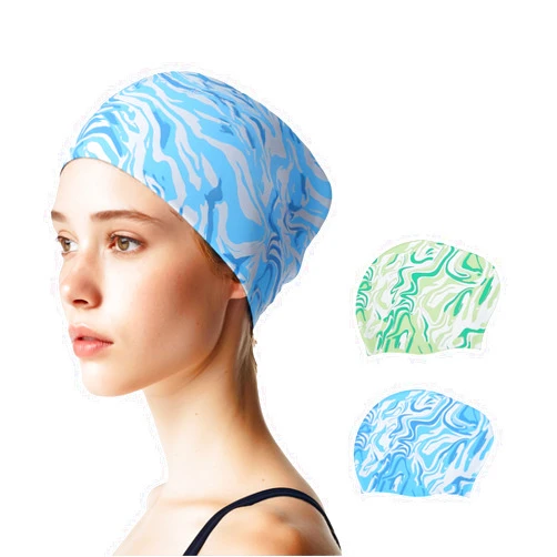 RUIRITMA 2 Pack Swim Cap Women Adult - Stylish Silicone Swim Cap for Long Hair - Waterproof Swim Caps for Girls Women - Comfortable Fit for Pool, Beach