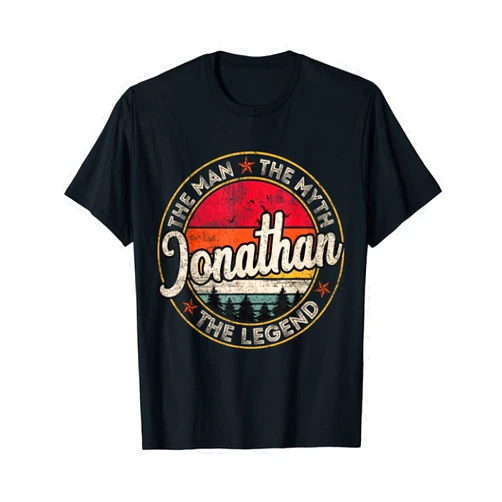 Jonathan First Name Personalized Vintage Retro Jonathan The Man The Myth The Legend Personalized Name T-Shirt