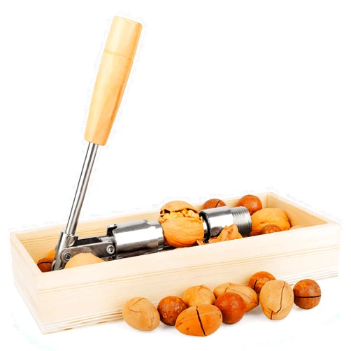 Anwenk Nutcracker Heavy Duty Nut cracker Pecan Cracker Walnut Cracker Tool with Wood Box Bowl