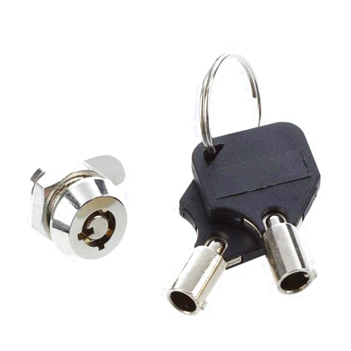 KHJK Fashion Cabinet Door Quarter Turn Security Tubular Cam Lock with Keys (Color : Silver)