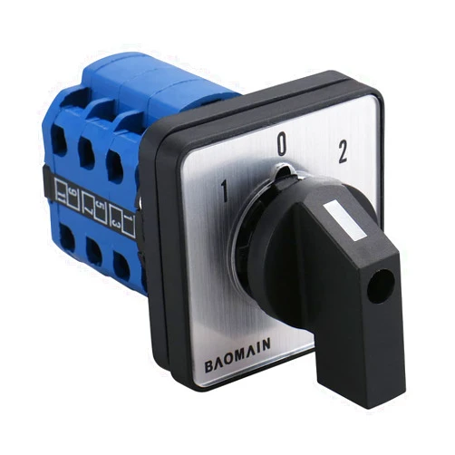 Baomain 660V 20A On-Off-On 3 Positions 12 Terminals Changeover Control Rotary Cam Switch SZW26-20/D303.3