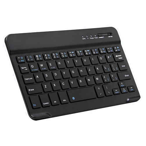 Xukinroy Ultra-Slim Bluetooth Keyboard Portable Mini Wireless Keyboard Rechargeable for Apple iPad iPhone Samsung Tablet Phone Smartphone iOS Android Windows (7 inch Black)