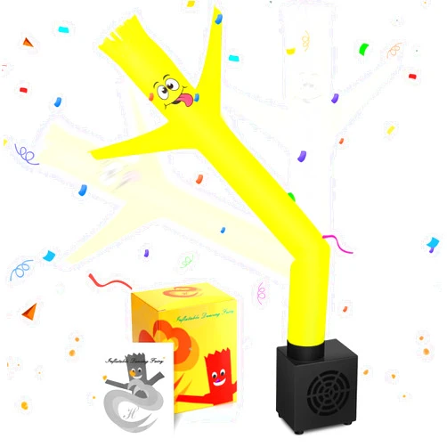 Poen Wacky Waving Inflatable Tube Guy Gift Mini Inflatable Tube Man Funny Joke Tubes Toy Desktop with Blower Arm Flailing Guy Man Quirky Gift for Adults Men Kids Birthday Party Decor(Cute)