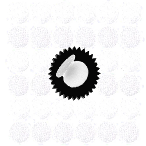 Hiyoo 256pcs Hook and Loop Dot (128 Pairs) 1 inch (25mm) Self Adhesive dots- Double Sided Adhesive Dot Tapes - Tape dots for Home Travel Box Trunk Paper Craft Sticks (White)