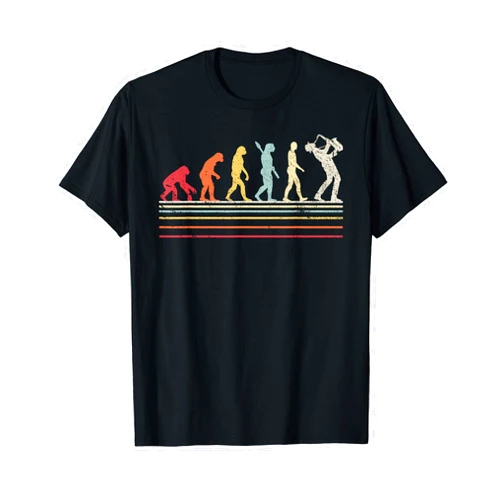 Pack A Punch Funny Saxophone TShirt. Retro Vintage Evolution Of Man Shirt