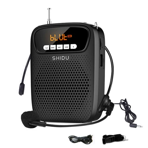 HW HAOWORKS S278 15W Lightweight Portable Rechargeable Mini Voice Amplifier with Headset Microphone Supports Bluetooth/Recording/FM Radio/MP3 for Teachers, Tour Guides and More