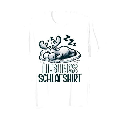 Offizielles Leiblings Schlafshirt Official Sleep Shirt Moose Funny Pyjamas Short Sleeve T-Shirt