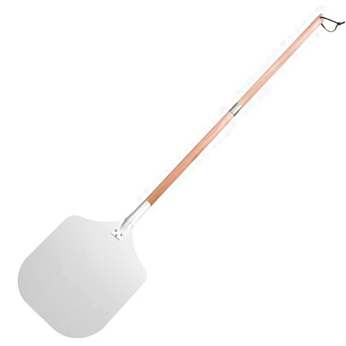 CloudHand Pizza Turning Peel - Metal Pizza Peel Spinner - Perforated Turning Pizza Peel with Detachable Handle - Aluminum Pizza Turner (14Wx 20L(Handle))