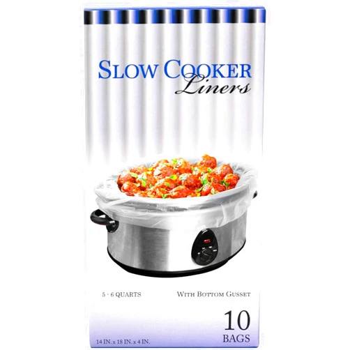 PartyChamp 10 Bags Slow Cooker Liners - Fits 5-6 Quarts, 18 x 4 x 14 Inches, 4