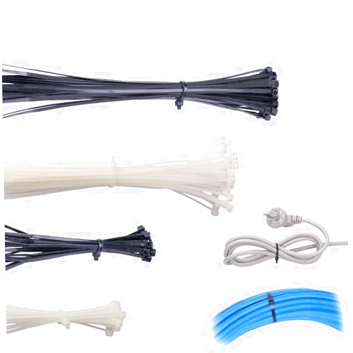 Avantree Neetto 120 Pcs Assorted Sizes Nylon Small Zip Ties 8 inch & 4 inch, Black & White, Self Locking Plastic Cable Ties Wrap Management Organizer for Home Office Garden Garage & Workshop