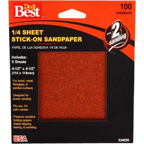 Ali Industries Ali Ind. 334030 Do it Best 1/4 Sheet Stick-On Sanding Sheets 220g