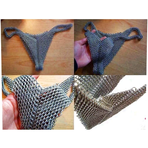 OWKEES Chainmail Aluminium Style Panty Costume Best Gift for Girl Friend