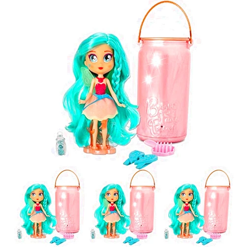 Bright Fairy Friends BFF Doll with Night Light & Multi-Colored Fairy Lights | Collectible Dolls for Girls Age 3 (Pack of 4)
