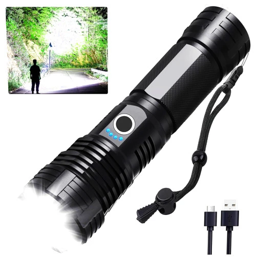 Lylting LED Flashlights High Lumens Rechargeable, 990,000 Lumens Brightest Handheld Flashlight, 5 Modes Powerful Multifunctional Flash Light Waterproof Flashlight for Home Camping