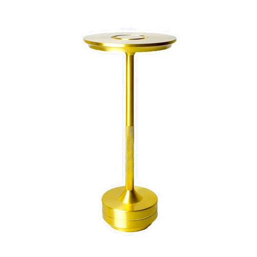 TOUGVTVI Chinese Minimalist Table lamp, nightstand Aluminum Night Light, White Light, Warm Light, Neutral Light, Infinite Brightness Adjustment (Golden)