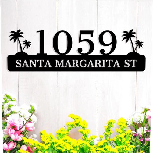 Xeqgp Custom House Number for Outside, Personalized Metal Address Numbers and Street Name Sign, Address Number Signs for Housewarming, Outside Décor, Gift